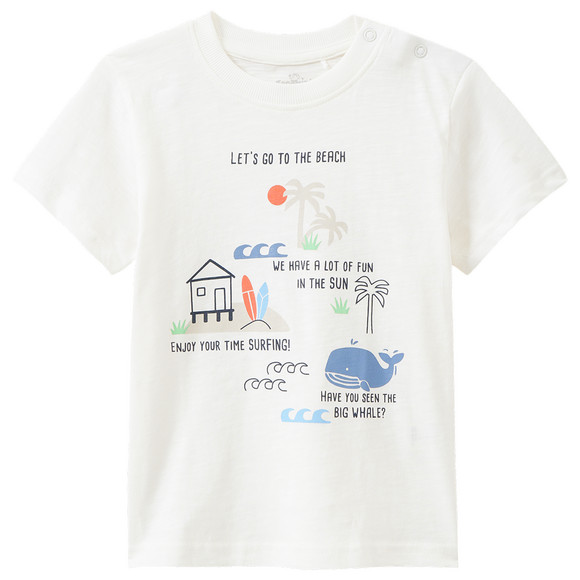 Baby T-Shirt aus Bio-Baumwolle weiss