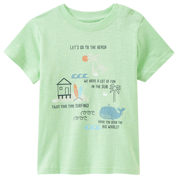 Baby T-Shirt aus Bio-Baumwolle hellgrün