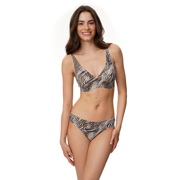 Naadloze bustier voor dames met zebraprint
