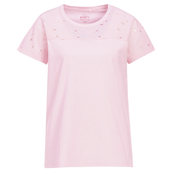 Damen Schlafshirt mit Lochspitze