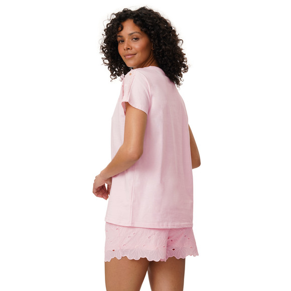 Damen Schlafshirt mit Lochspitze