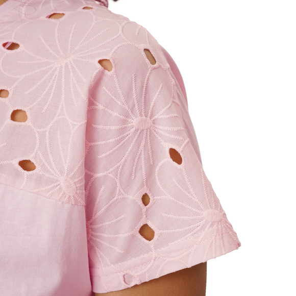 Damen Schlafshirt mit Lochspitze