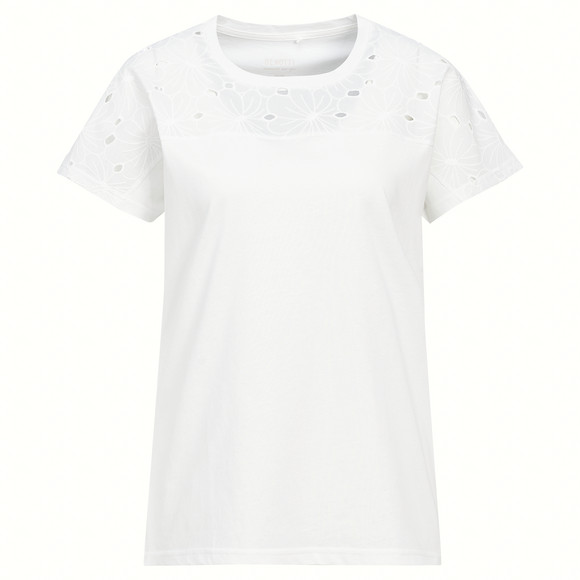 Damen Schlafshirt mit Lochspitze