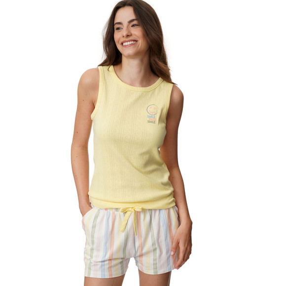 Damen Shorty mit Smiley-Print