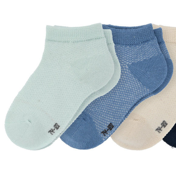4 Paar Baby Sneaker-Socken in Piqué-Qualität