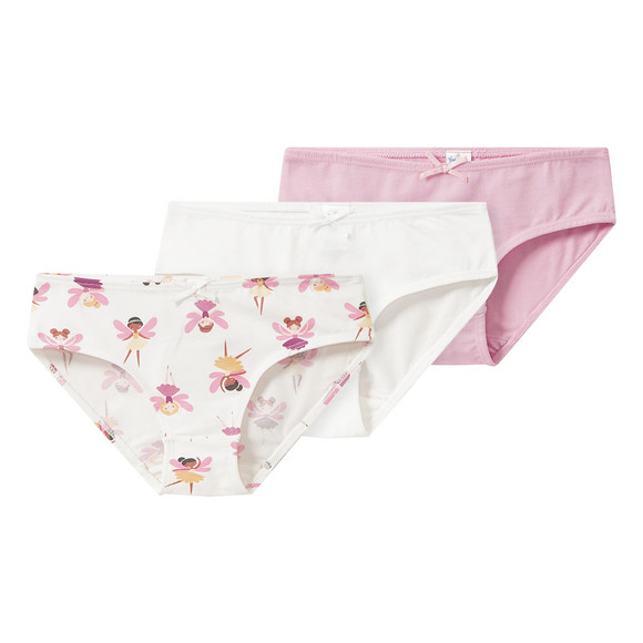 3 Mädchen Slips mit Bio-Baumwolle