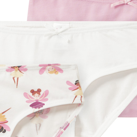 3 Mädchen Slips mit Bio-Baumwolle