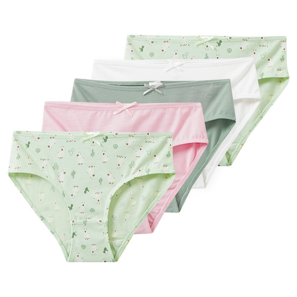 5 Mädchen Slips mit Bio-Baumwolle