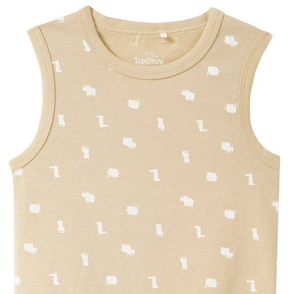 Baby body met dierenprint all-over