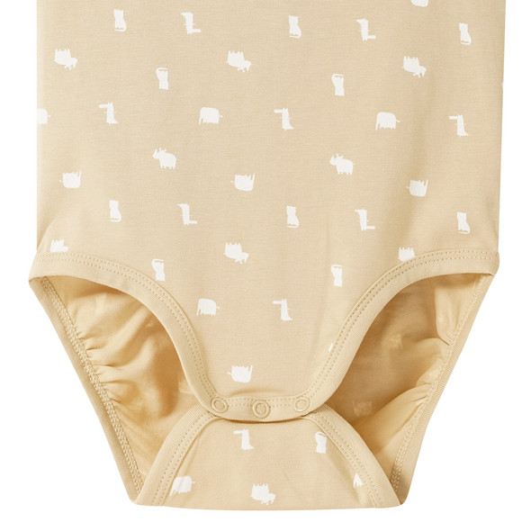 Baby body met dierenprint all-over