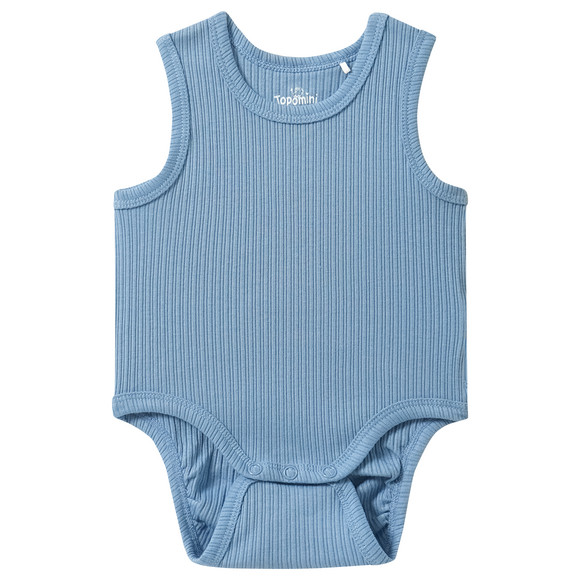 Babybody met structuur blauw