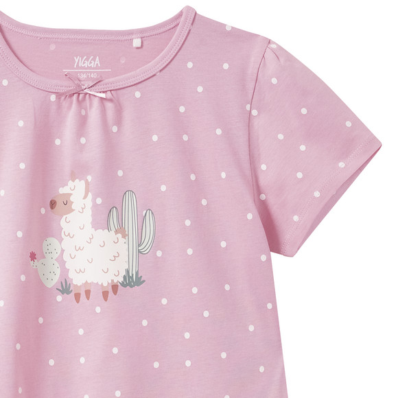 Meisjesnachthemd met alpaca-print