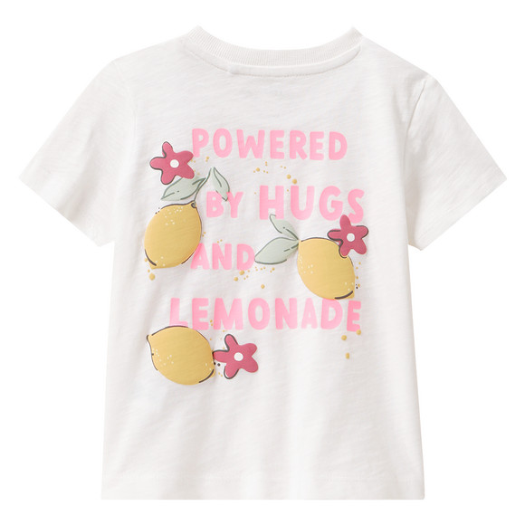 Baby T-Shirt mit Rücken-Print weiss