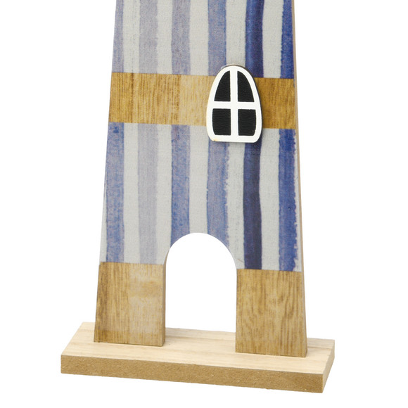 Dekofigur Leuchtturm aus Holz