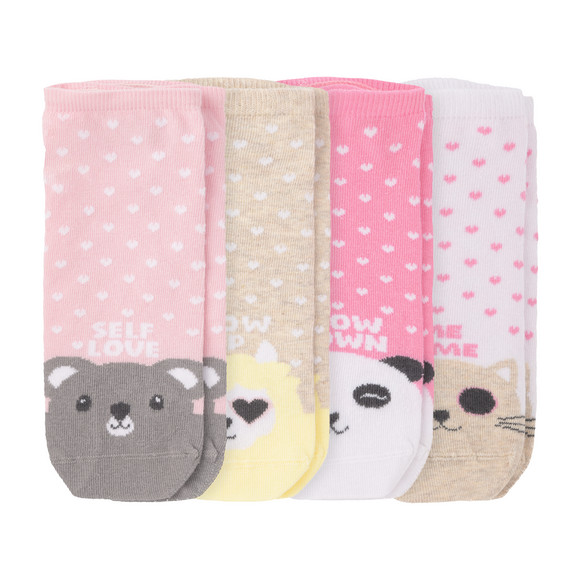 4 Paar Mädchen Sneaker-Socken im Set