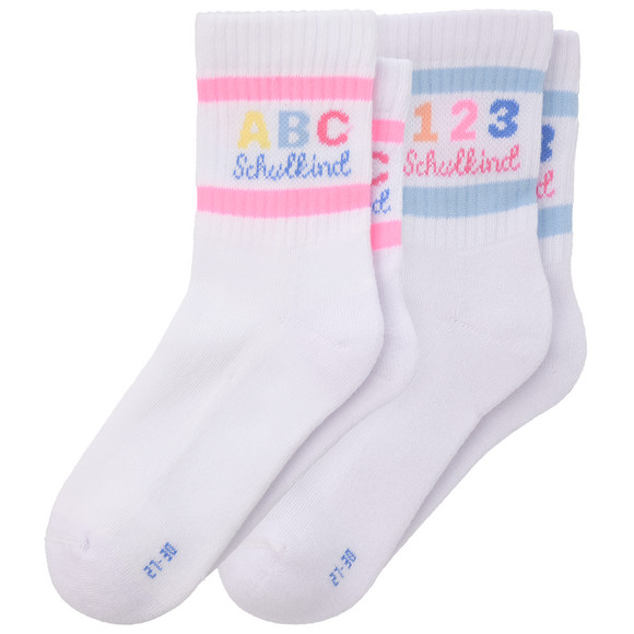2 Paar Mädchen Socken zur Einschulung