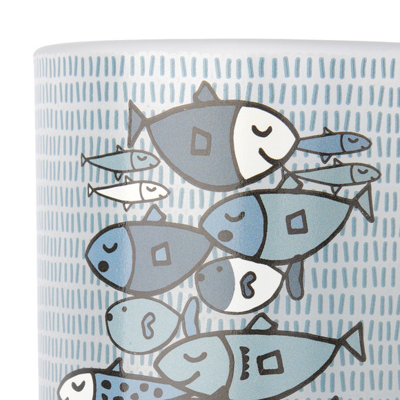 Windlicht mit Fisch-Prints