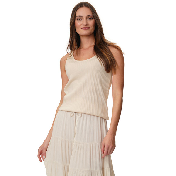Damen Top mit Rippstruktur