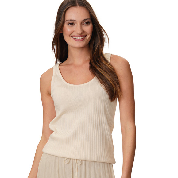 Damen Top mit Rippstruktur