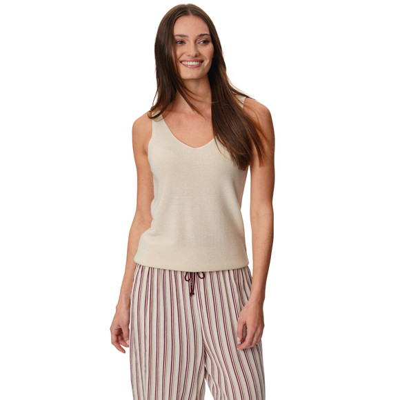 Damen Stricktop mit Rippstruktur