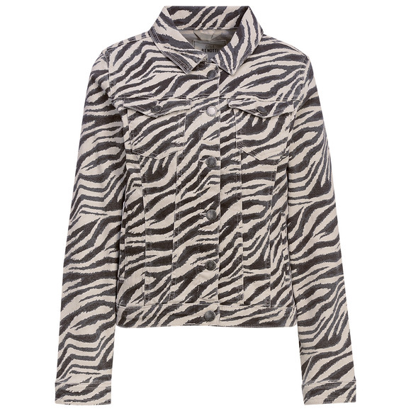 Jeansjas voor dames met dierenprint