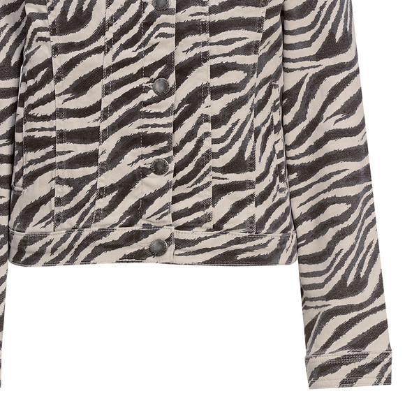 Jeansjas voor dames met dierenprint
