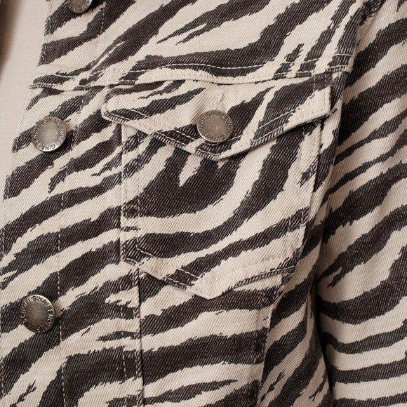 Jeansjas voor dames met dierenprint