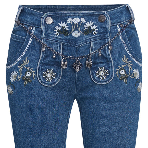 3/4 Damen Trachtenhose mit Stickereien