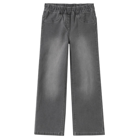 3 Mädchen Wide-Leg-Jeans mit Stretch-Bund