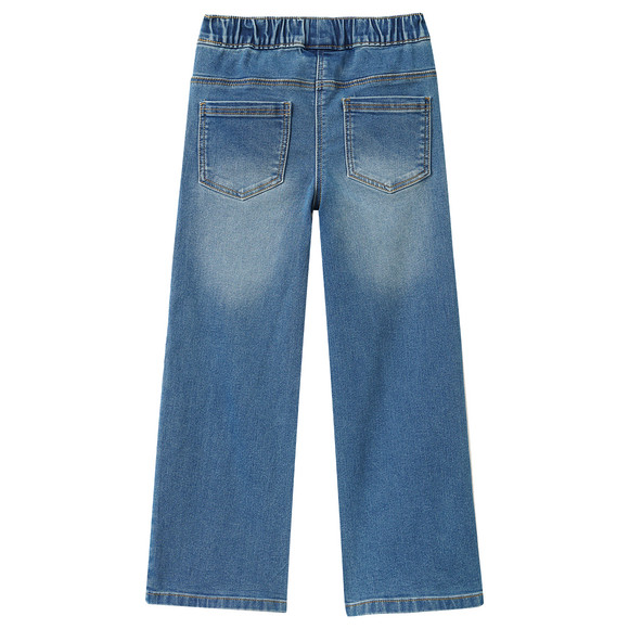 3 Mädchen Wide-Leg-Jeans mit Stretch-Bund