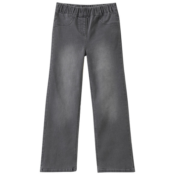3 Mädchen Wide-Leg-Jeans mit Stretch-Bund