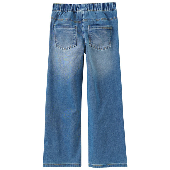3 Mädchen Wide-Leg-Jeans mit Stretch-Bund