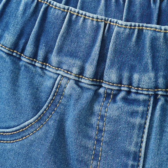 3 Mädchen Wide-Leg-Jeans mit Stretch-Bund