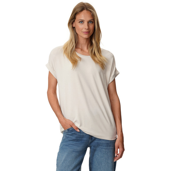 Dames-T-shirt met vaste turn-ups