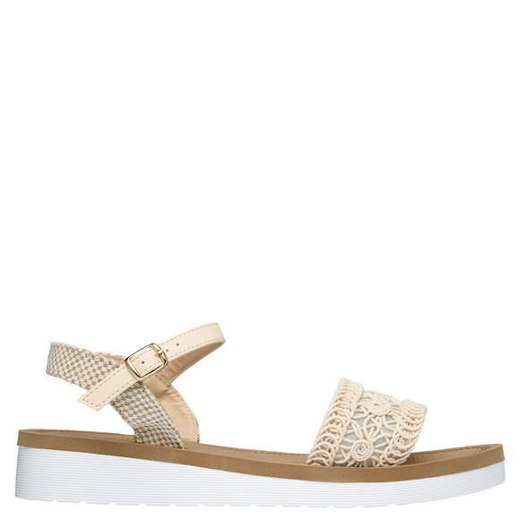 Damen Sandalen in Häkel-Optik