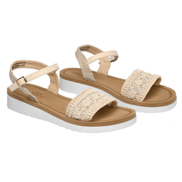 Damen Sandalen in Häkel-Optik