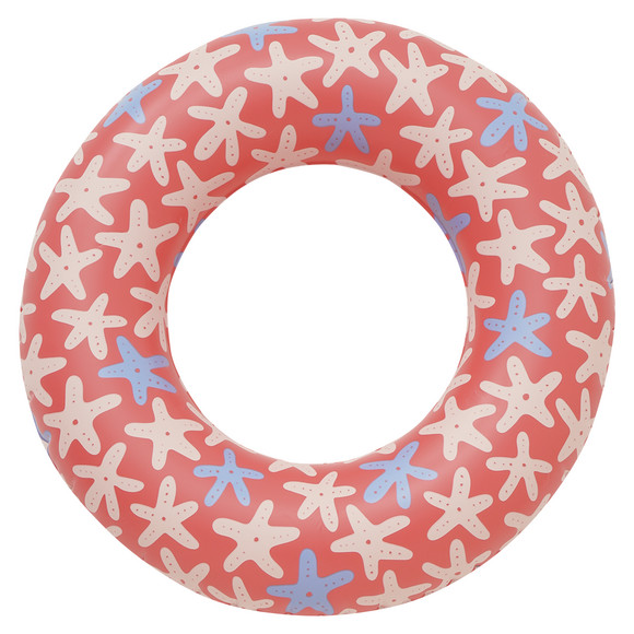 Schwimmring mit Seestern-Allover koralle / weiss