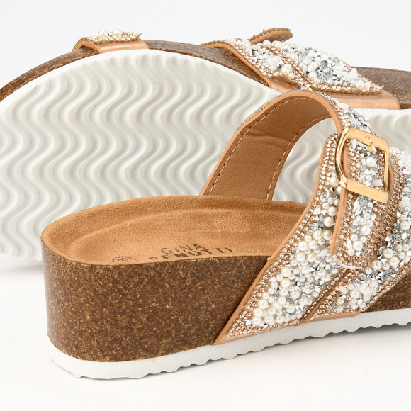 Damen Sandalen mit Perlen
