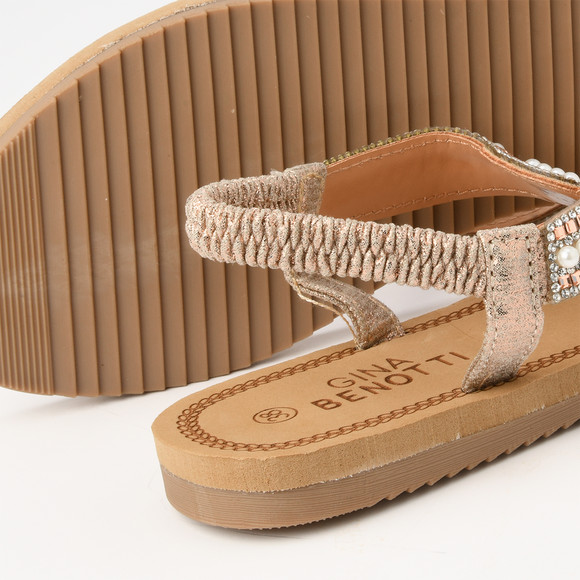 Damen Zehensandalen mit Perlen