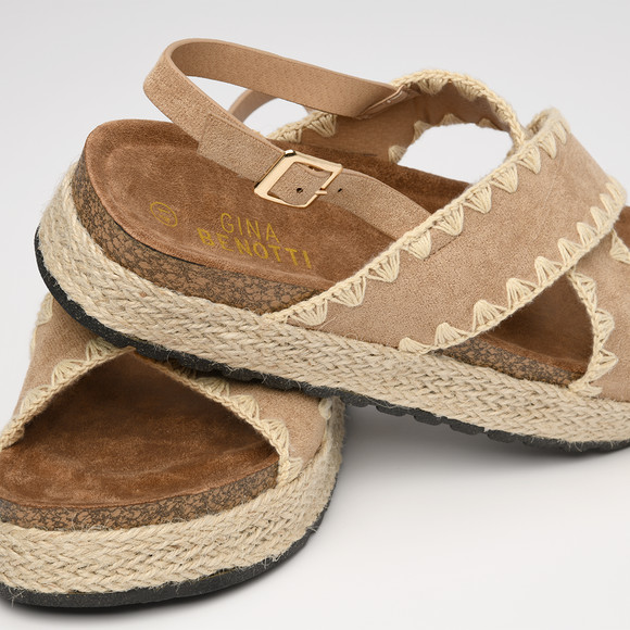 Damen Sandalen in Veloursleder-Optik