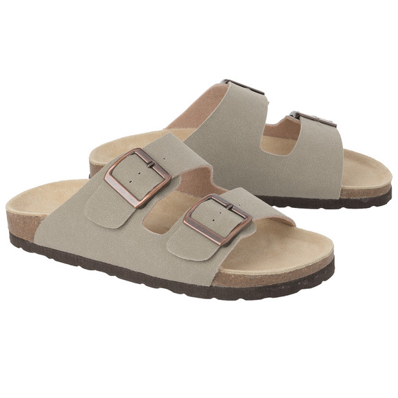 Damen Sandalen in Veloursleder-Optik