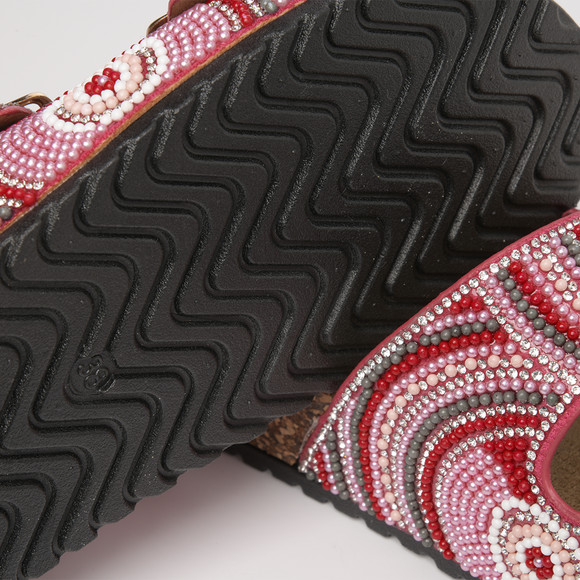 Damen Sandalen mit Zierperlen