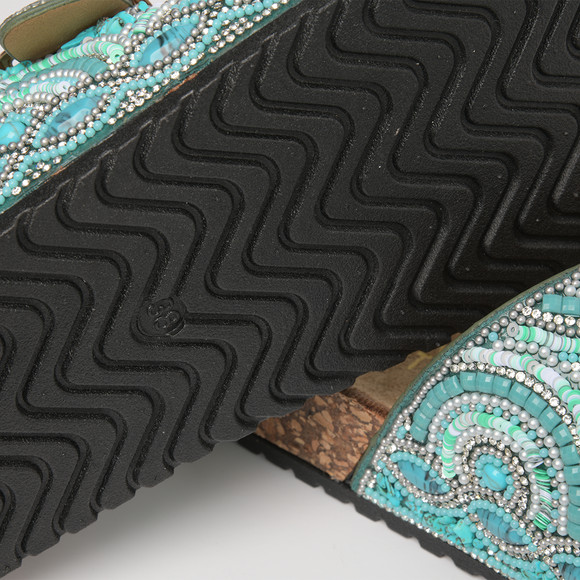 Damen Sandalen mit Zierperlen