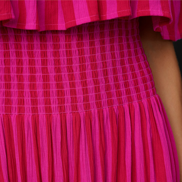 Damen Kleid in Crinkle-Optik