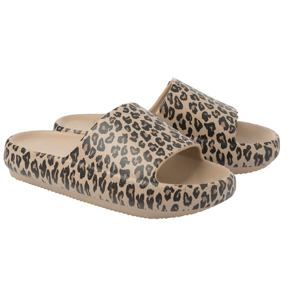 Damen Badeslipper mit Leo-Muster