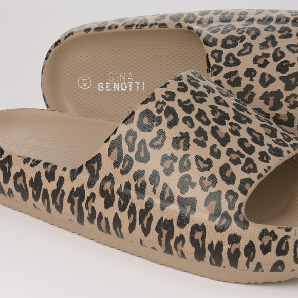 Damen Badeslipper mit Leo-Muster
