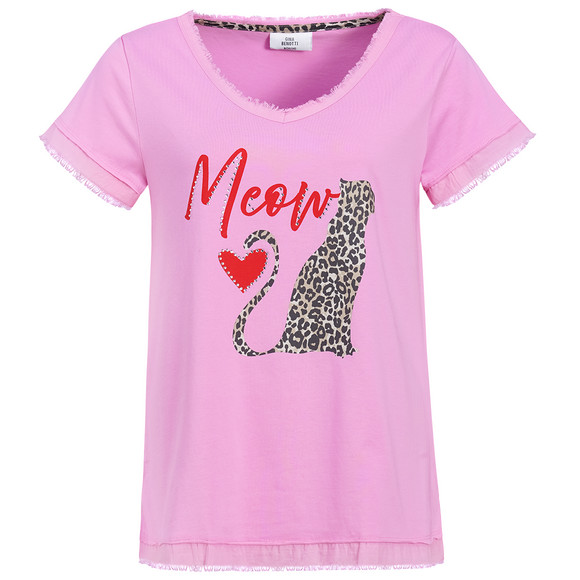 Damen T-Shirt mit Print pink