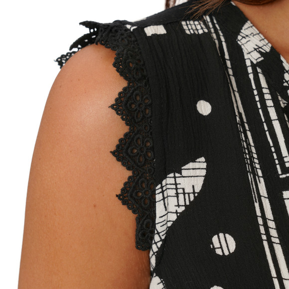 Damen Blusentop mit Knopfleiste