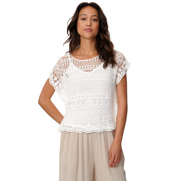 Damen Spitzenbluse mit Top