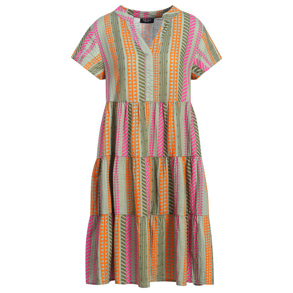 Damen Musselin-Kleid im Tunika-Stil
